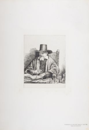 Rotogravure Rembrandt - Portrait du Docteur Petrus Van Tol