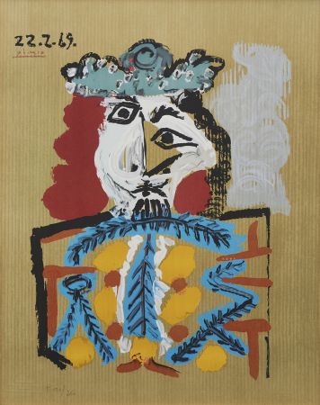 Lithograph Picasso - Portrait Imaginaires 22.2.69