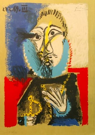 Lithograph Picasso - Portrait Imaginaires 27.2.69 III