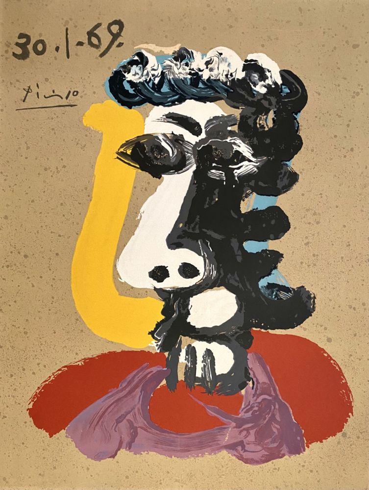 Lithograph Picasso - Portrait Imaginaires 30.1.69
