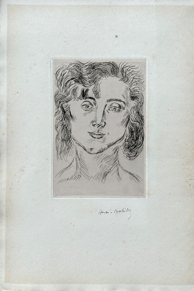 Etching Matisse - Portrait Marguerite Matisse