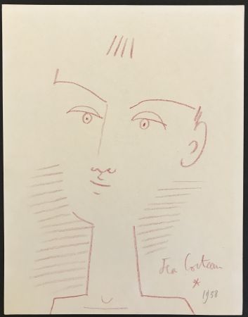No Technical Cocteau - Portrait of a Boy (Red Crayon)