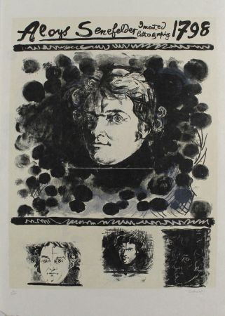 Lithograph Sutherland - Portrait of Aloys Senefelder