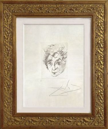 Drypoint Dali - Portrait of Mar Chagall