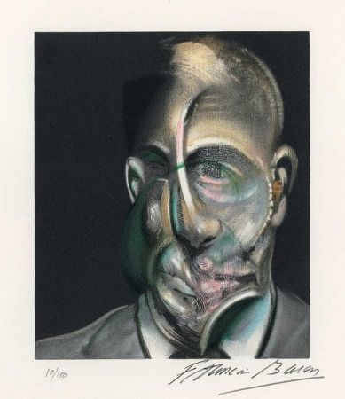 Lithograph Bacon - Portrait of Michel Leiris 