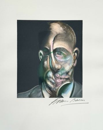 Lithograph Bacon - Portrait of Michel Leiris