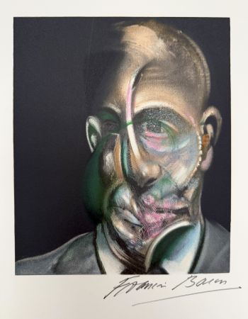 Lithograph Bacon - Portrait of Michel Leiris