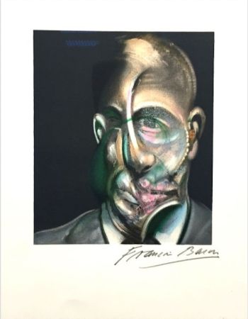 Lithograph Bacon - Portrait of Michel Leiris