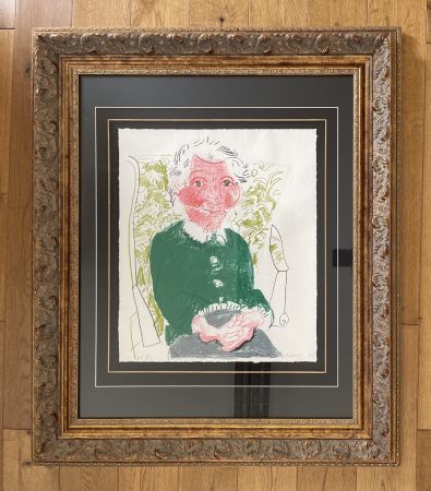 Lithograph Hockney - Portrait of Mother 1