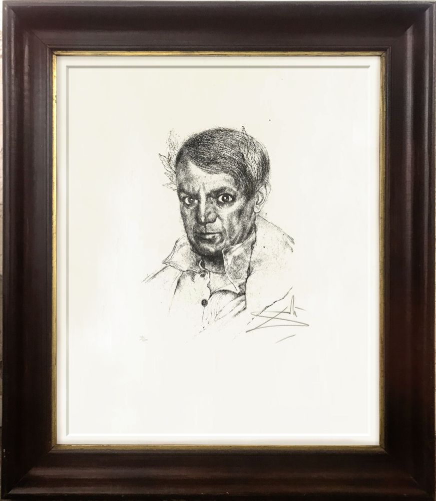 Etching Dali - Portrait of Picasso
