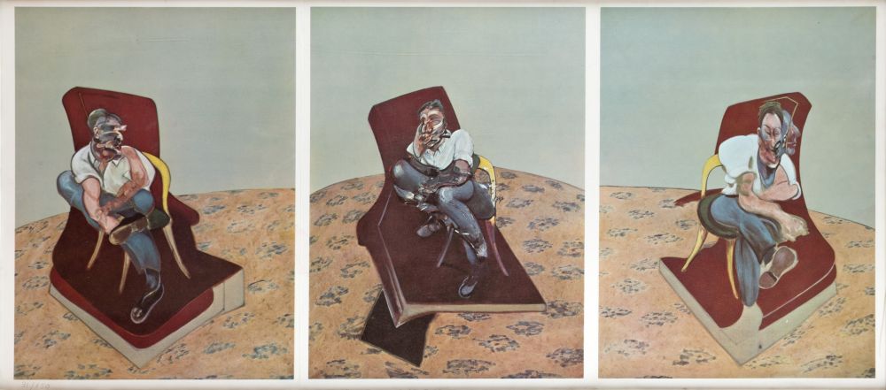 Lithograph Bacon - Portrait von Lucien Freud 