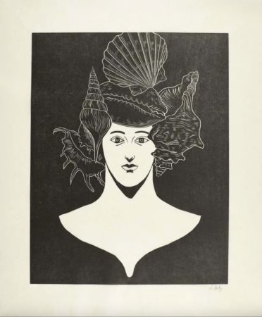 Woodcut Party - Portrait With Shells