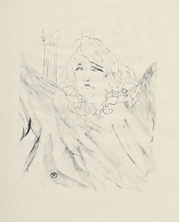 Lithograph Toulouse-Lautrec - Portraits d’Acteurs et d’Actrices : Sarah Bernhardt dans Cléopâtre, 1898