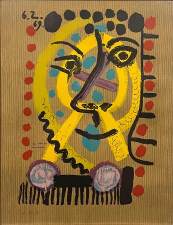 Lithograph Picasso - Portraits imaginaires 06.02.1969