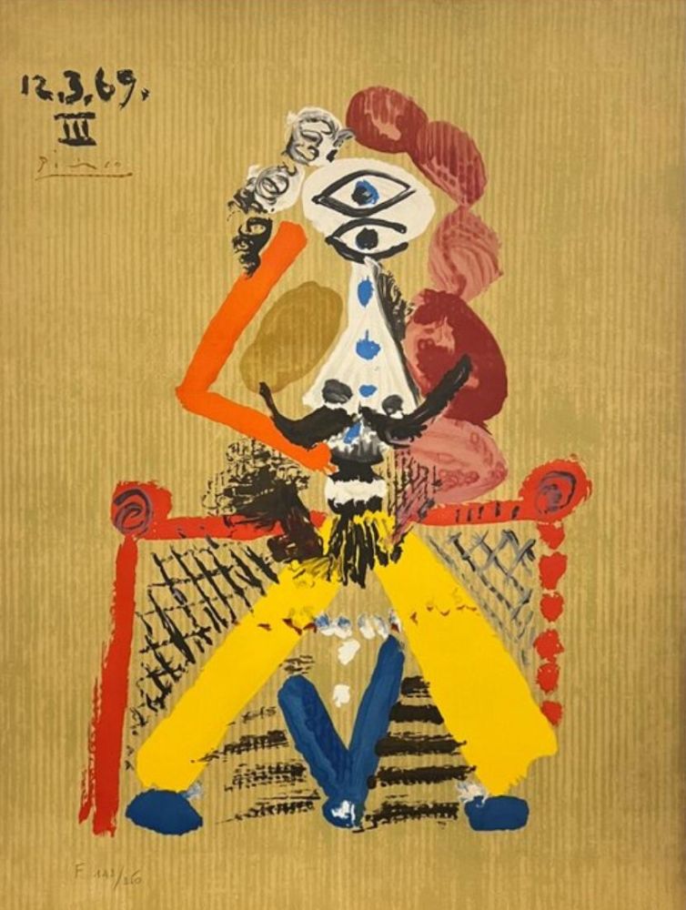 Lithograph Picasso - Portraits imaginaires 12.03.1969