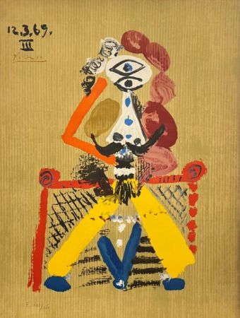 Lithograph Picasso - Portraits imaginaires 12.03.1969