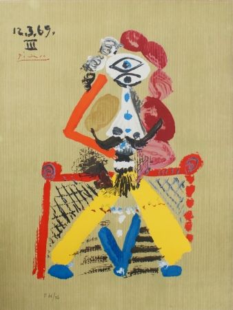 Lithograph Picasso - Portraits Imaginaires 12.3.69 III SOLD