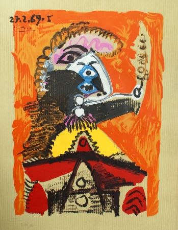Lithograph Picasso - Portraits Imaginaires 27.2.69 I