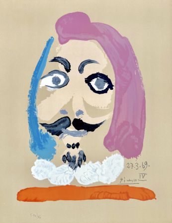 Lithograph Picasso - Portraits Imaginaires 27.3.69 IV