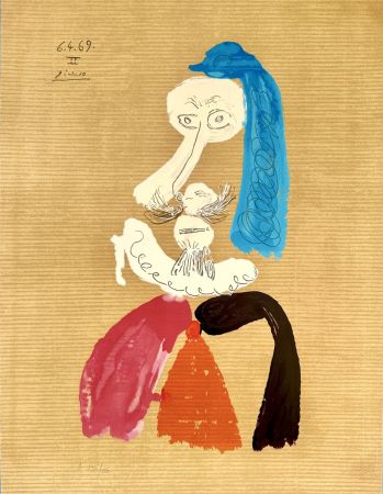 Lithograph Picasso - Portraits Imaginaires 6.4.69 II