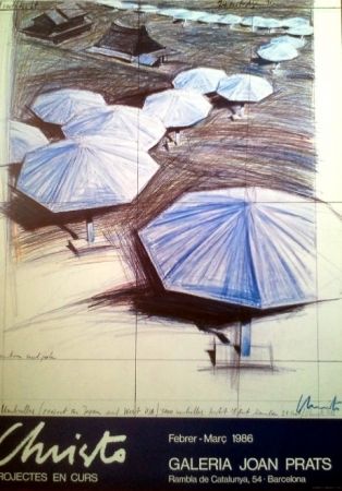 Poster Christo - POSTER EXHIBITION 1986. HANSIGNED.