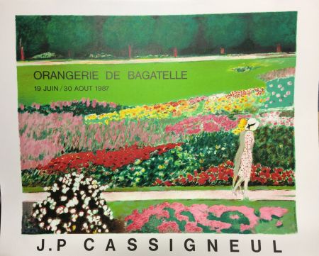 Lithograph Cassigneul  - Poster for the exhibition at Orangerie de Bagatelle