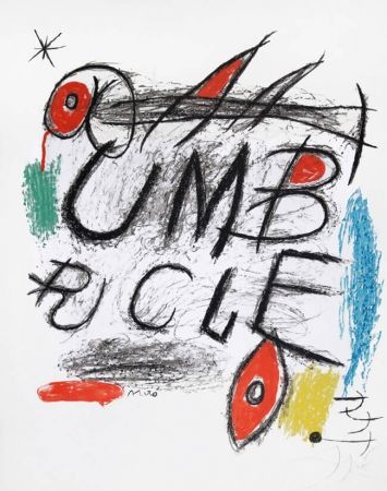 Lithograph Miró - Poster for the film ‘Umbracle,’ 1973