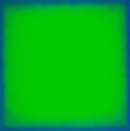 Screenprint Yturralde - Postludio IV (Green and Blue)