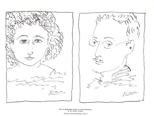Lithograph Picasso - Pour La Rehabilitation de Ethel et Julius Rosenberg  et de Morton Sobel