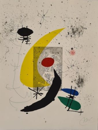 Etching And Aquatint Miró - Pour Paul Eluard 