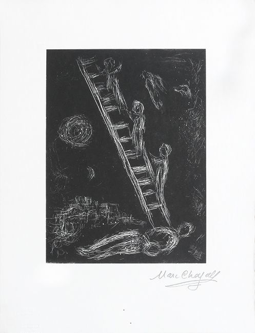 Linocut Chagall - Pour Vava, planche 3