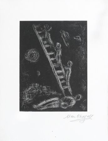 Linocut Chagall - Pour Vava, planche 3