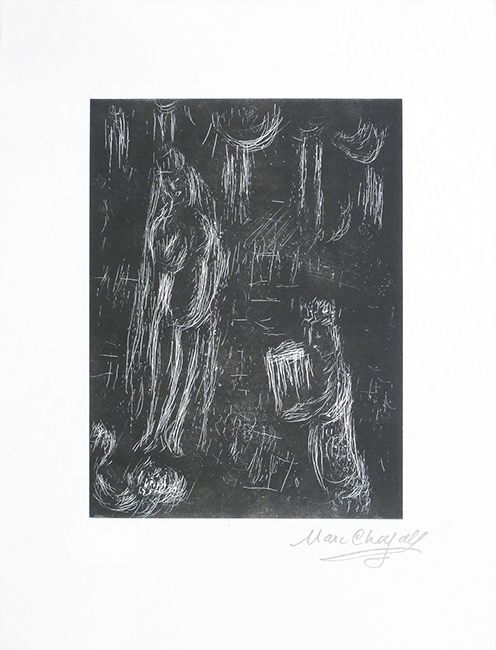 Linocut Chagall - Pour Vava, planche 4