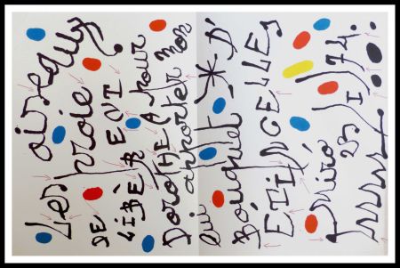 Lithograph Miró - Poème pour Dorothea Tanning 