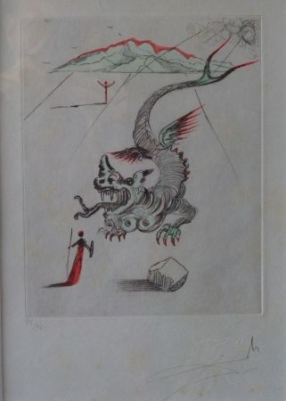 Engraving Dali - Poèmes de Mao Tse-Toung : Le Dragon 