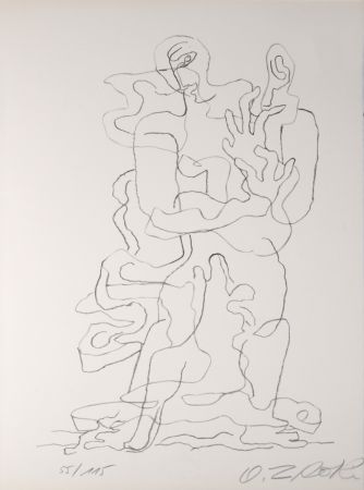 Lithograph Zadkine - Prends, 1965 - Hand-signed