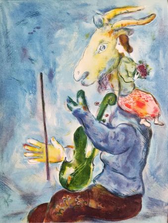 Lithograph Chagall - Printemps