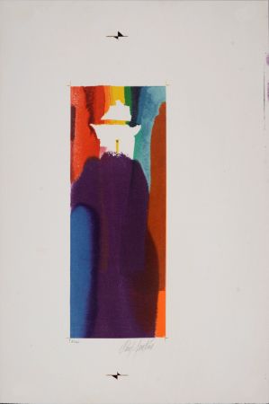 Lithograph Jenkins - Prisme violet impérial (#I), c. 1986 - Hand-signed!