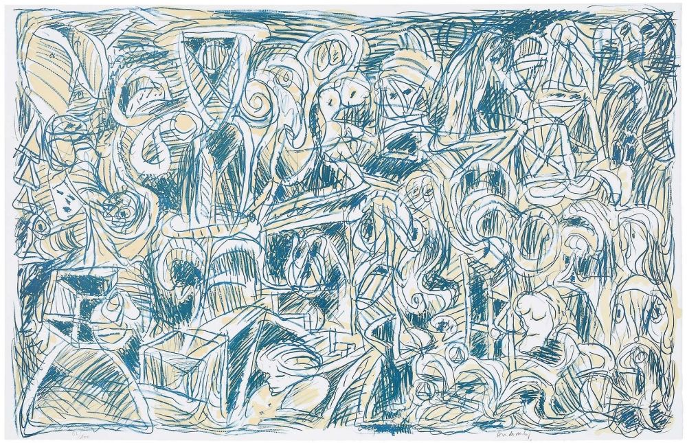 Lithograph Alechinsky - Probleme demographique