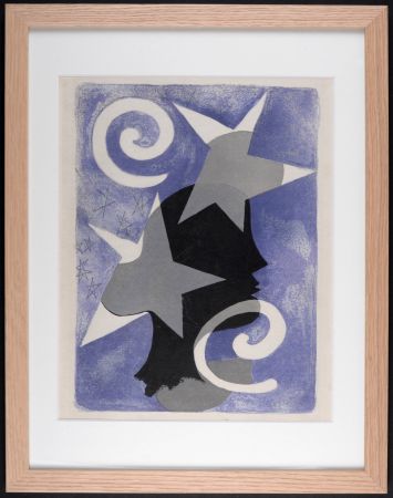 Lithograph Braque - Profil, 1963