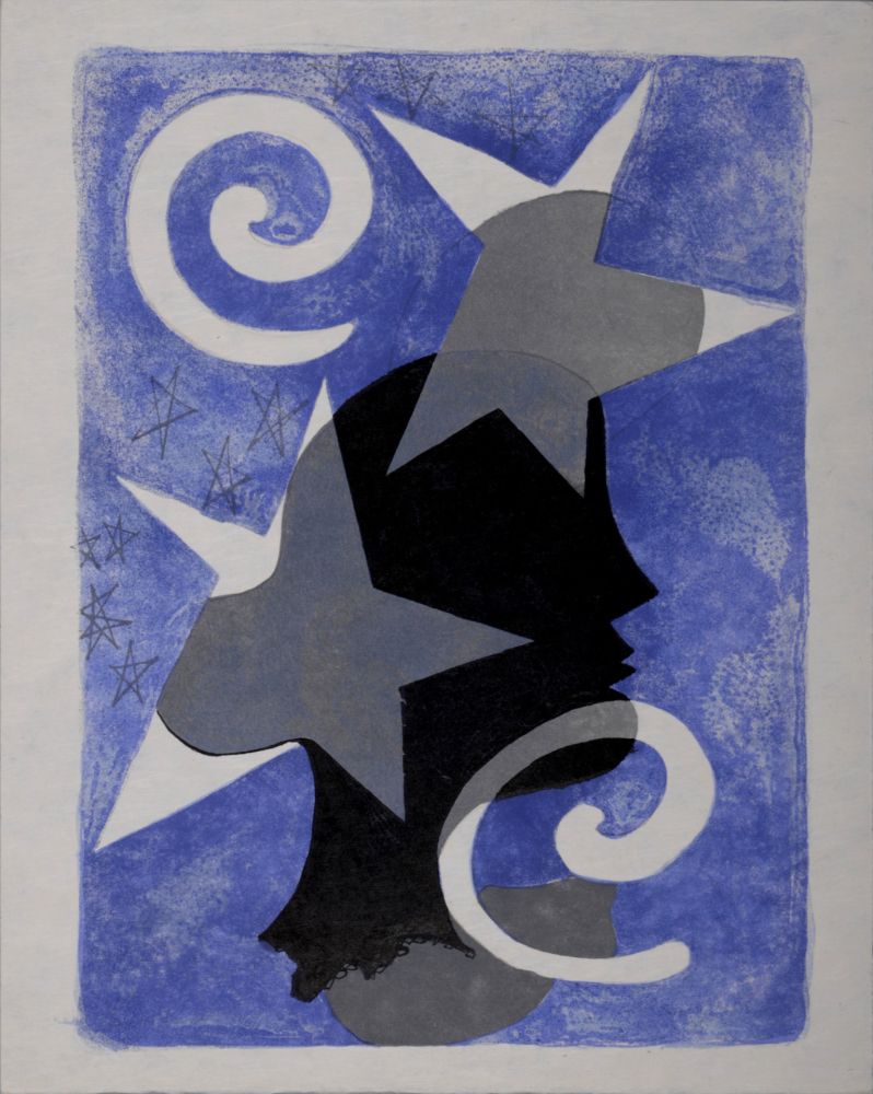 Lithograph Braque - Profil, 1963 - Scarce!
