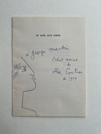 Illustrated Book Cocteau - Profile with Laurel Wreath, 1959