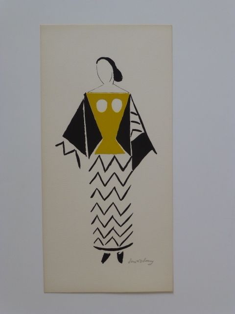 Lithograph Delaunay - Projet de costume