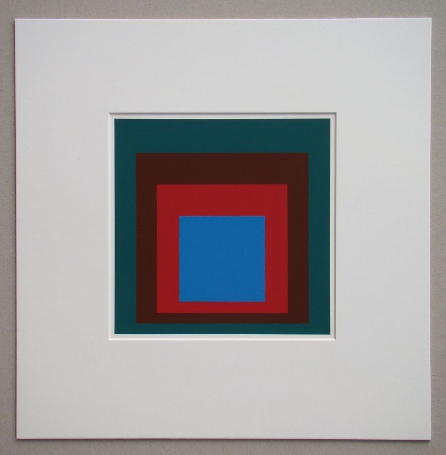 Screenprint Albers - Protected Blue