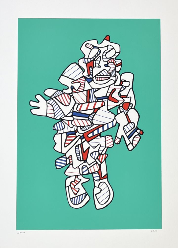 Screenprint Dubuffet - Protestator, from Présences fugaces series