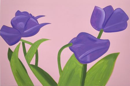 Screenprint Katz - Purple Tulips 1
