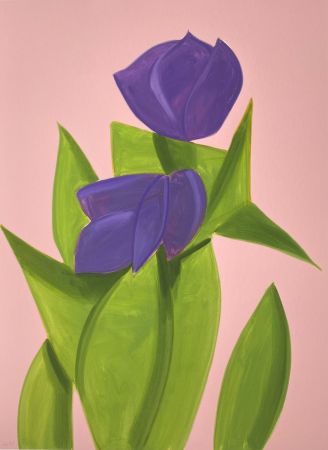Screenprint Katz - Purple Tulips 2