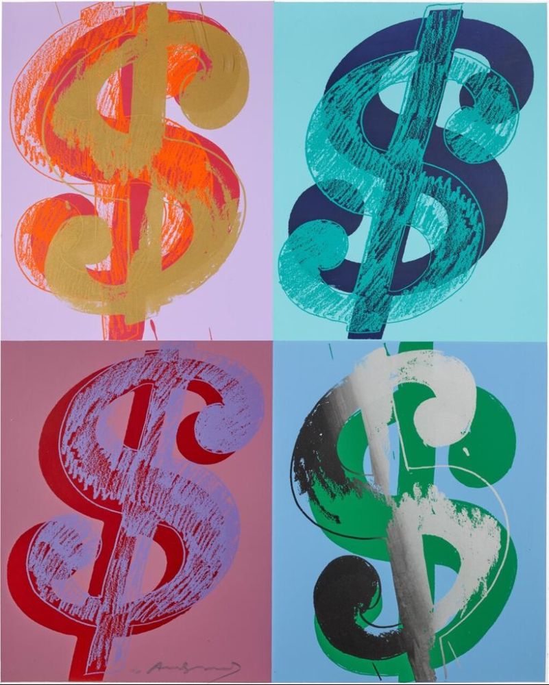 Screenprint Warhol - $ (Quadrant), II.283