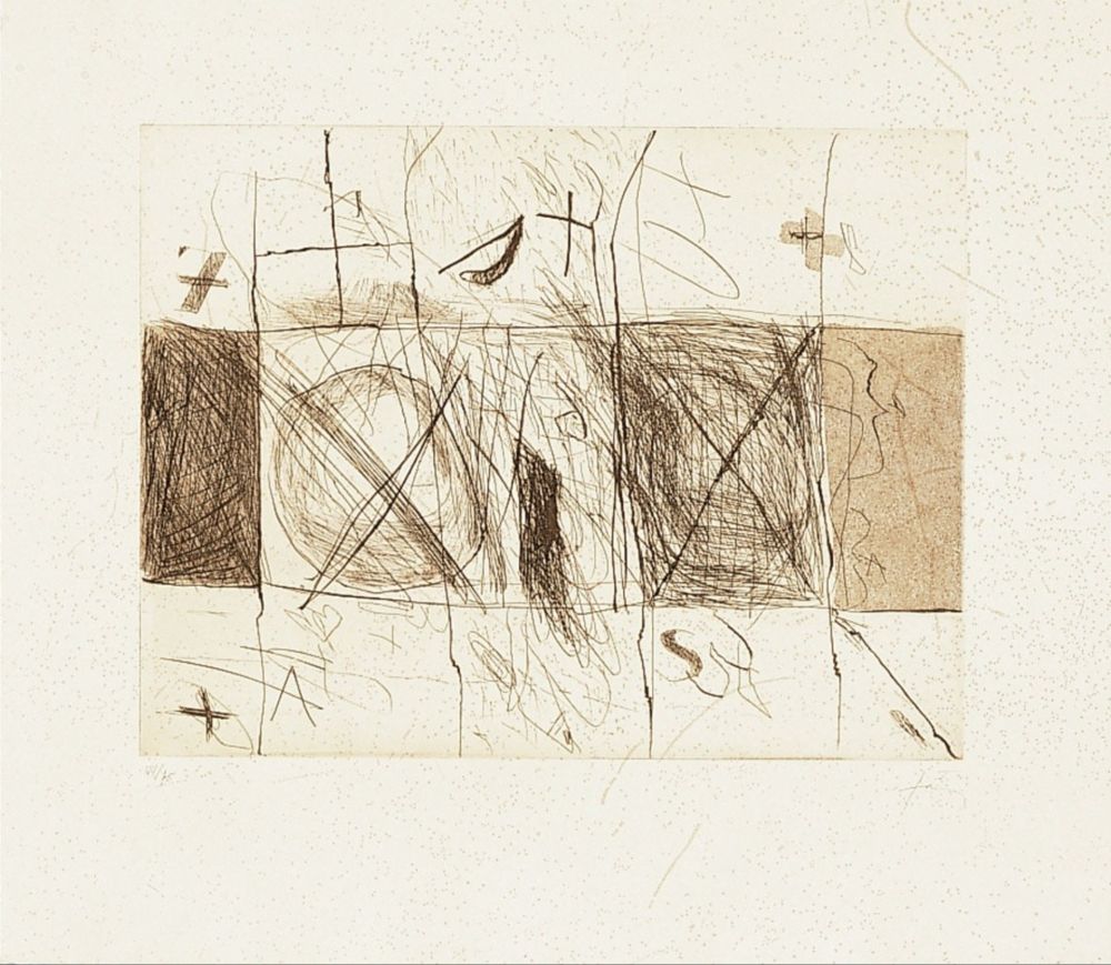 Etching Tàpies - Quadrats i grafismes