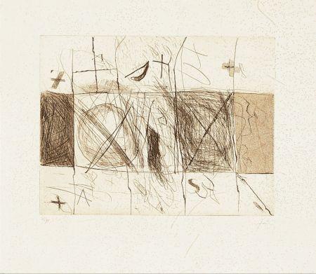Etching Tàpies - Quadrats i grafismes